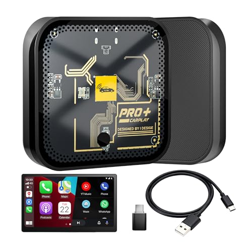 Wireless CarPlay Adapter - 5.8GHz Fast Auto Connect, Low Power Consumption, Stable 5G WiFi, Original Car Operation Support, for Online Maps/Music/Siri Voice Control,Transparent