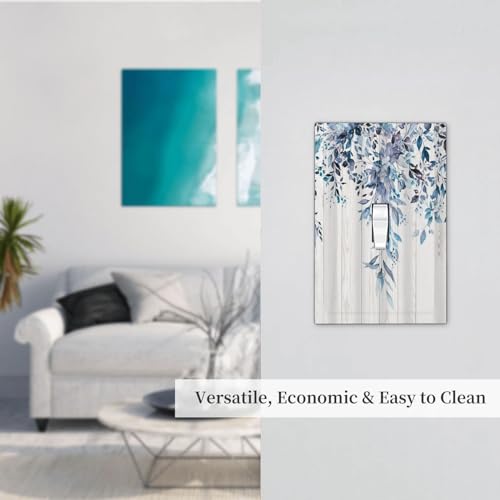 Plaque électrique décorative pour embellir un interrupteur bleu eucalyptus - 8