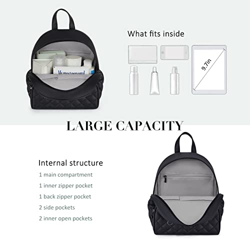 Image of ECOSUSI Mini Backpack Women Leather Small Backpack Purse for Teen Girl Cute Pom Bookbag Travel Shoulder Bag with Charm Tassel