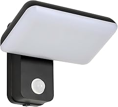 18W LED Light with Motion Sensor, Rotating Outdoor Light with Motion Sensor, IP65 Outdoor Wall Light, Outdoor Light for Garden and Terrace, Black 3000k