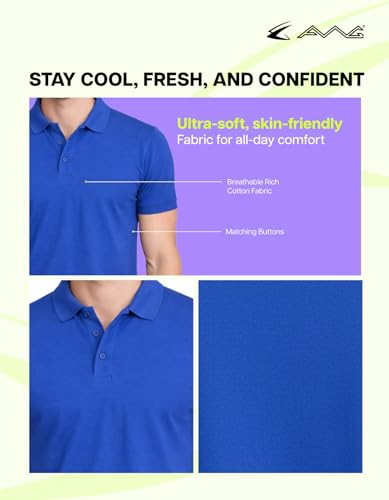 Image of AWG ALL WEATHER GEAR Cotton Rich Solid Polo Tshirt