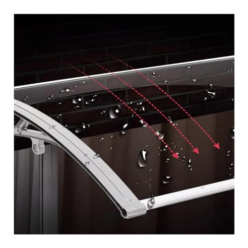 Markiza na drzwi zewnętrzne, wspornik ze stopu aluminium, odporna na warunki atmosferyczne, trwała osłona na werandę 120 x 50 cm, stylowa osłona przeciwsłoneczna do wejścia, idealna do domu lub firmy