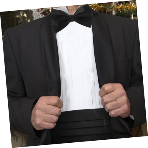Set formal de cinturilla para hombre con moño y pañuelo negro miniatura 4