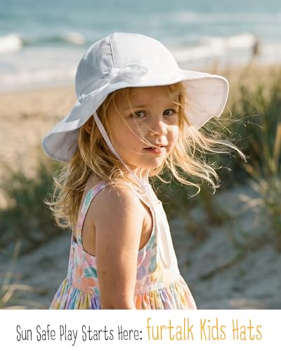 Image of FURTALK Baby Sun Hat Toddler Beach Hats with UPF 50+ Sun Protection Wide Brim Girls Bucket Hat