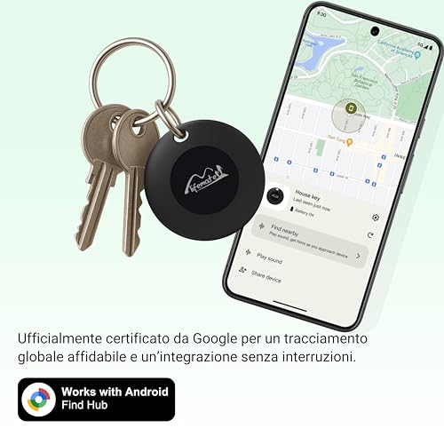 Lifemate Tag Android 4 Pack – Localizzatore Gps Android Con Bluetooth, Compatibile Con App “Funzioni Trova Di Google”, Impermeabile IP67, Batteria Lunga Durata, Trova Chiavi E Oggetti Smarriti - 2