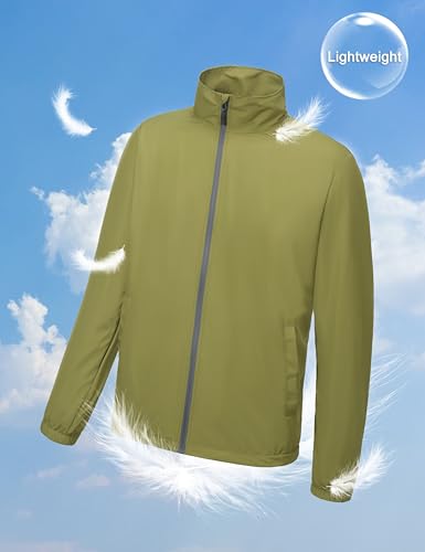 Image of Little Donkey Andy Men's Lightweight Breathable Windbreaker Golf Jacket UPF50+ Windproof Outdoor Running Coat