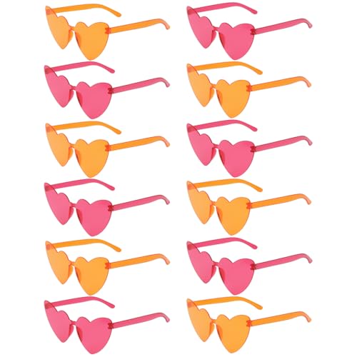 Image of Heart Sunglasses 12 /18 /24 Pcs Heart Shaped Glasses for Women Cute Funny Party Glasses Party Favors Accessories