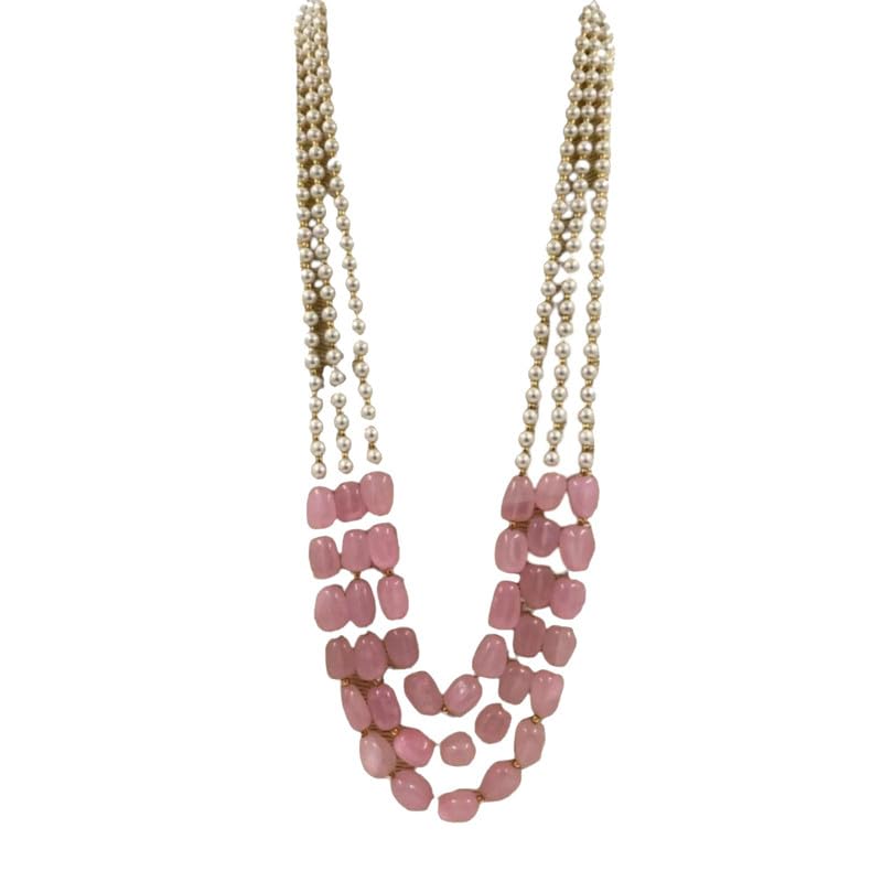 Green Crystal Stone Necklace – Stylish Green Crystal Jewelry for Natural Look