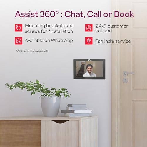 Image of Godrej SeeThru NeX Lux 10 inch Video Door Phone | Full HD Touch Display | WiFi Mobile Connectivity | 2MP 1080P Camera | 2-Way Talk | IR Night Vision | 1024 Images & 128 Video Clips | Electric Lock Control