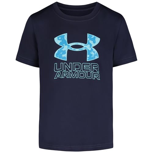 Image of Under Armour Boys Short Sleeve Core Graphic T-Shirt, Lightweight & Breathable, Relaxed Fit