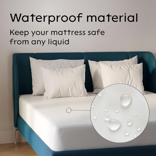 Niagara 2 Pack Waterproof Mattress Pad Protector Twin 39x75 Breathable Vinyl Free Noiseless Deep Pocket Bed Smooth Jersey Mattress Pad Cover Fully Fitted 20 Inches Ultra Thin