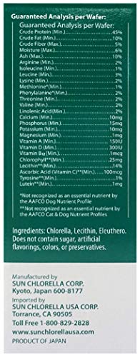 Sun Chlorella Rejuv-A-Wafers - Chlorella & Eleuthero Superfood Supplement For Dogs And Cats (60 Wafers) Pack Of Two #TOP3