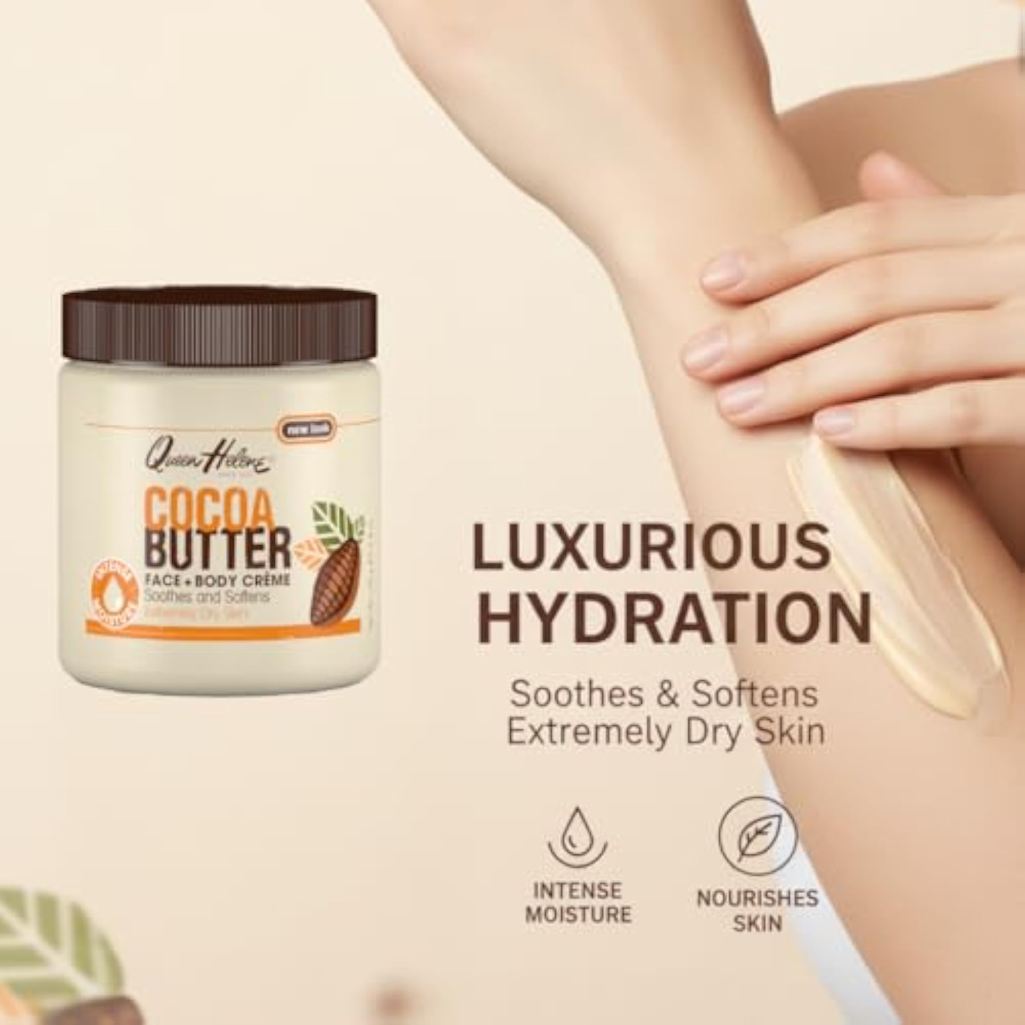 Jar Cocoa Butter Face & Body Creme, 4.8 Ounce (3 Pack)