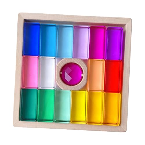 EHJRE レインボー積み木セット 学習用積み木 3〜6歳 男の子 女の子向け