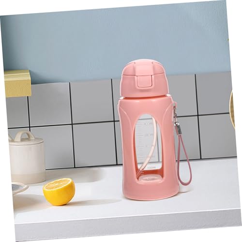 Bouteille eau verre réutilisable de qualité supérieure avec paille