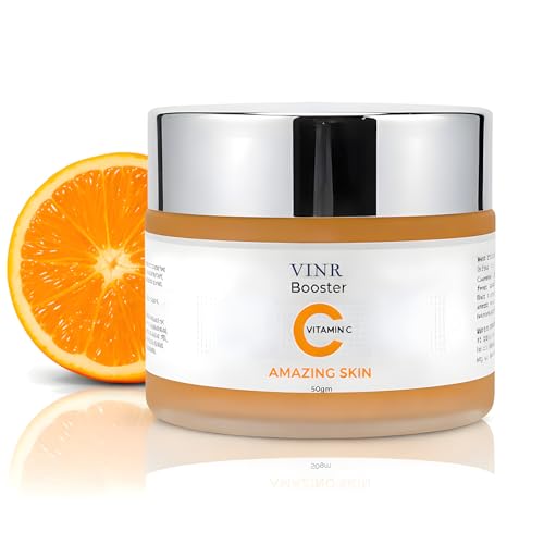 Image of VINR 10% Vitamin C Face Moisturizer with 2% Niacinamide & Hyaluronic Acid| Infused With Vitis Vinifera | Vitamin C Moisturizer for Face | Face Cream For Glowing Skin | Reduces Skin Dullness | Oil Free & Lightweight | For All Skin Types | 50gm