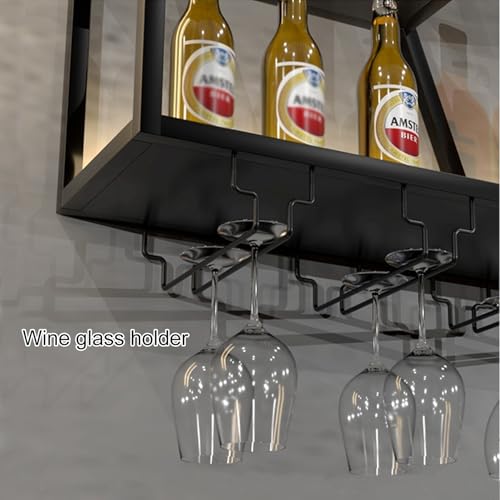Soporte de vino colgante industrial 120x20x100 cm miniatura 7