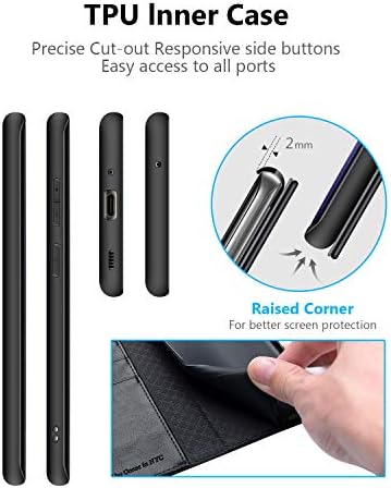 OCASE Samsung Galaxy S20 Plus Case, Premium PU Leather S20+ Phone case [TPU Inner Shell][RFID Blocking][Card Holder] Flip Wallet Cover Compatible with Samsung Galaxy S20 Plus 6.7 Inch(2020)-Black
