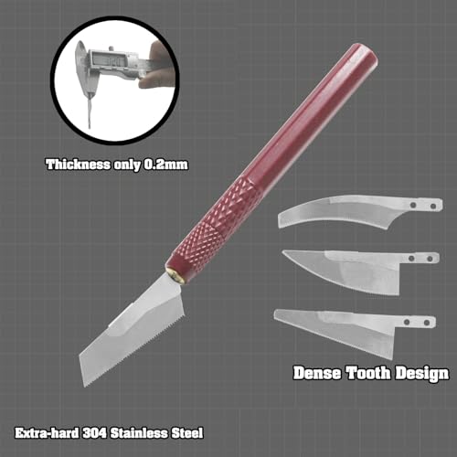 ABEST Mini Handsäge Model Craft Tools mit 4 DIY Craft Pieces Sägeblätter Modellbau Hobby DIY Hacksaw Tool Kit für Hand schneiden Modell Teile schneiden