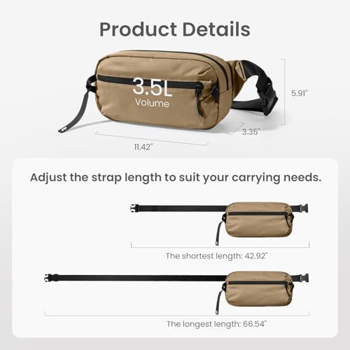 Image of tomtoc 1.5L-3.5L Sling Bag with RFID Blocking, Crossbody Chest Pack for Men Women, Water-Resistant Bag for Travel and Daily