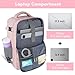 Taygeer Laptop Backpack for Women, Large Travel Backpack with 17.3 inch Laptop Compartment, TSA Friendly 40l Carry On Mochila, Daypack Business Computer Bag for Office Work Travel Essentials, Pink
