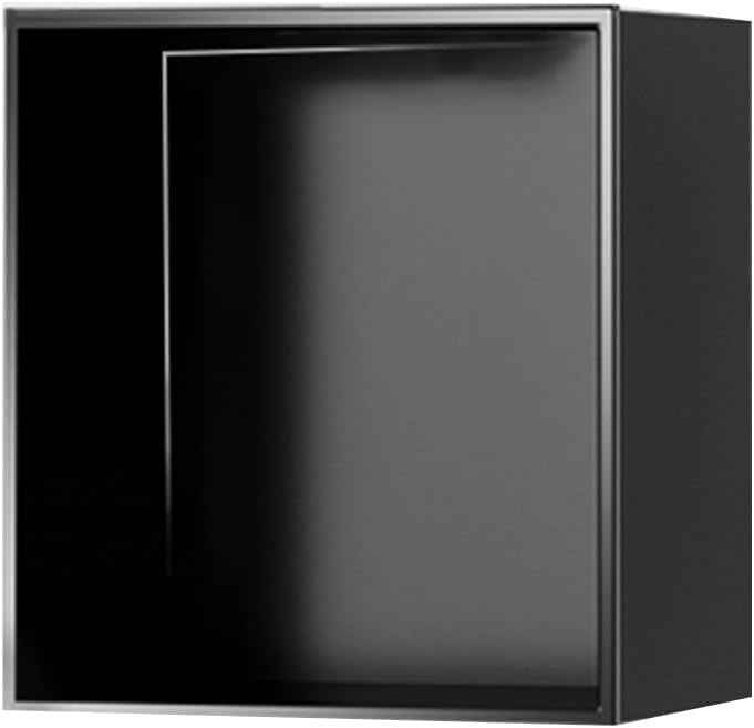 Stainless Steel Shower Niche Wall Organizer - Black 12 5x12 5x4 9in - Perfect for Shower Essentials Waterproof