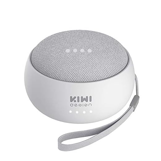 KIWI design Akku Battery Kompatibel mit Home Mini von Google, Ladegerät Halterung Halter Zubehör 7800mAh Kompatibel mit Home Mini von Google,Google Home Mini ist Nicht enthalten, Licht Steingrau