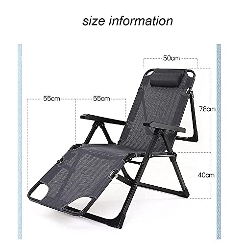 Chaise de sieste de bureau Zero Gravity pliable et inclinable à 5 vitesses - 3