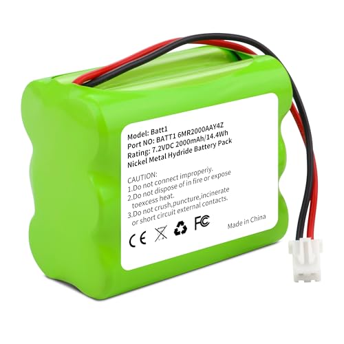 2800Mah Battery for 2GIG BATT1, BATT1X, BATT2X, 6MR2000AAY4Z, GC2 2GIG-CNTRL2 2GIG-CP2, GCKIT311, 228844, for Go Control Panel Alarm System 10-000013-001, PERS-4200, Linear PERS-4200 Batteria 20.2Wh