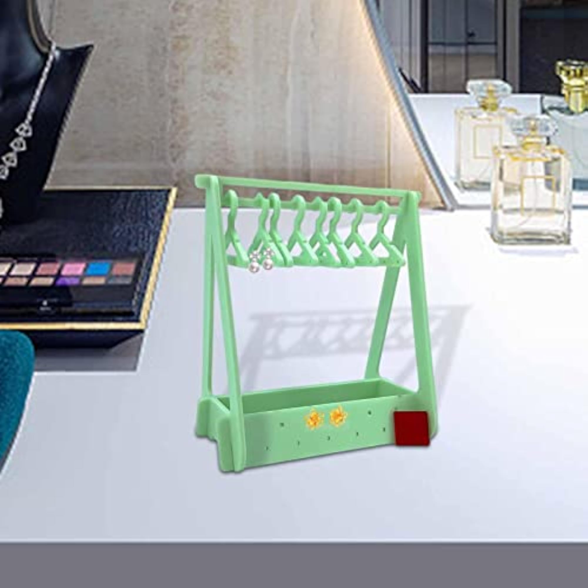 Creative Earring Display Stand for Hook Earrings, Green