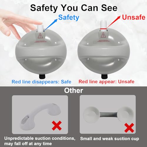 Hertzborn SHOWER HANDLE S For Elderly Suction, Handicap Grab Bar thumb #3