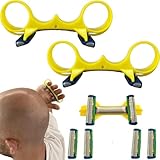 【Rapide et efficace】 : la vitesse de rasage est augmentée de 80 % et les doubles lames peuvent facilement raser les poils de la tête et du corps en quelques secondes. Elles permettent un rasage simultané vers l'avant et vers l'arrière. Plus rapide et plus efficace que les rasoirs électriques et traditionnels.