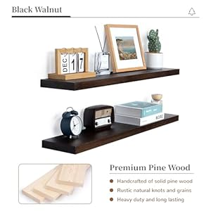 Floatingshelvesforwall36incheslongrusticwoodfloatingshelvessetof2longwoodenshelvesforfireplacelivingroombedroomdarkwalnut Urban Country Home Decor Floating shelves for wall 36 inches long rustic wood floating shelves set of 2 long wooden shelves for fireplace living room bedroom dark walnut urban country home decor