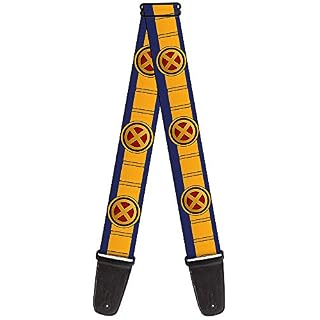 Buckle-down Gs-wxm040 Sangle de guitare – X-Men Cyclops utilitaire Sangle Bleu/doré/noir/rouge, 5,1 cm de large et 29–137,2 cm de long - Les Beatles, Paul McCartney, John Lennon, RIngo Starr, George Harrison