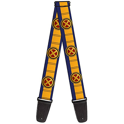 Buckle-down Gs-wxm040 Sangle de guitare – X-Men Cyclops utilitaire Sangle Bleu/doré/noir/rouge, 5,1 cm de large et 29–137,2 cm de long - Les Beatles, Paul McCartney, John Lennon, RIngo Starr, George Harrison Buckle-down Gs-wxm040 Sangle de guitare – X-Men Cyclops utilitaire Sangle Bleu/doré/noir/rouge, 5,1 cm de large et 29–137,2 cm de long