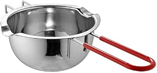 LI-GELISI 18/8 Stainless Steel Universal Melting Pot, Double Boiler Insert, Double Spouts, Heat-resistant