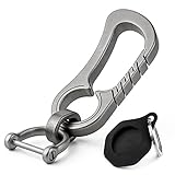 TISUR Carabiner Keychain Clip,Titanium EDC Key Ring holder, Heavy Duty Car Key Chain for Men Women...
