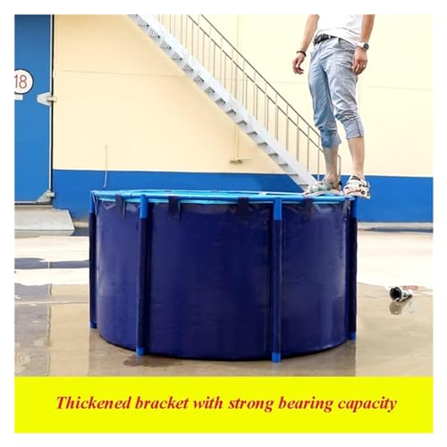 Piscina redonda plegable con lona impermeable y válvula de drenaje rápido 5