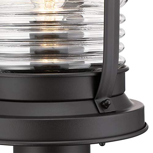 Westinghouse Lighting 6113300 Weatherby Rustic/Arts & Crafts One-Light Outdoor Post-Top Fixture, Weathered Bronze Finish, Clear Glass #TOP1