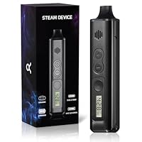 Vaporizer Cannabis JOJQ Kit Dampfer verdampfer kräuter mit LCD Display Temperaturkontrolle, Keramische Heizkammer verdampfer cannabis (Glänzendes Black)