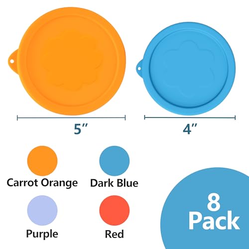 Image of LUVCOSY 1 Cup 2 Cup Round Silicone Replacement Lids for Pyrex 7202-PC, 7200-PC Glass Bowls, 8 Pack, Microwave & Dishwasher & Freezer Safe (Container not Included)