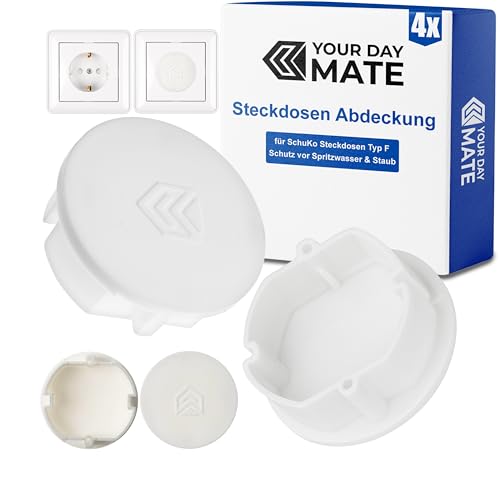 Steckdosen Abdeckung, 4 Stück, in Weiß, Steckdosenschutz vor...