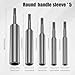 5Pcs Ground Rod Driver 8/10/12/16/20mm Professional SDS Plus Ground Rod Driver Tool High Hardness Grounding Rod Adapter Sturdy Ground Rod Bit Driver for Hammer Drill (Round Shank)