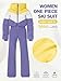 Fisoew Womens One Piece Ski Suit Warm Waterproof Snowsuits Winter Snow Jumpsuits Outdoor Sports Outerwear