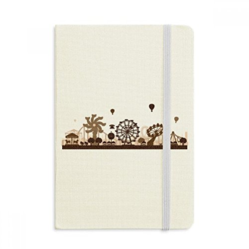 Carnet A5 silhouette parc d'attractions à couverture souple en tissu journal 144x210 mm