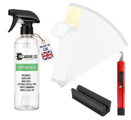 CADDIE CO Golf Regripping Kit - Grip Tape Solvent Hook Blade Vice Clamp