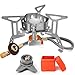AUTOPkio Campingkocher 3500W, Winddicht Gas Campingkocher mit Piezozündung Faltbar Gaskocher Gasbrenner mit Adapter Gasherd für Outdoor Picknick Trekking Hiking Wandern