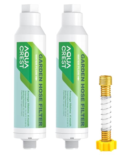 AQUA CREST Garden Hose Water Filter for Plants, Greatly Reduces Chlorine, Odor, Improve Plants...