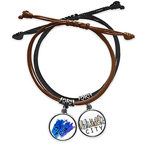 Bracelet corde musique blue street illustrer le cadeau idéal pour passionné