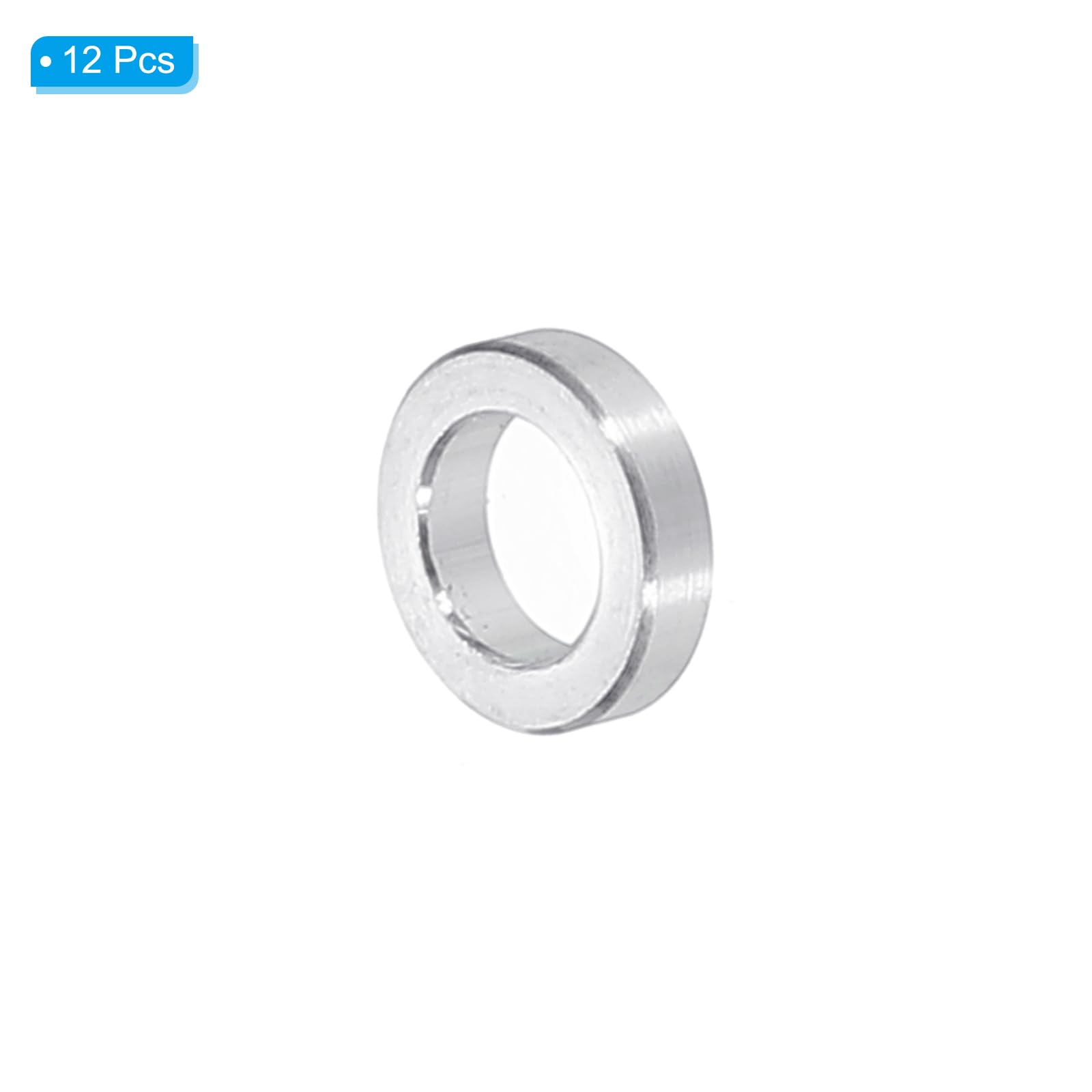 PATIKIL M6 Aluminum Spacers, 12pcs 1/4" x 3/8" Round Metal Spacers for 1/4 or M6 Screw Bolts - Image 3